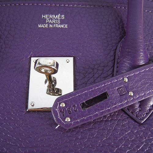 High Quality Fake Hermes Birkin 35CM Togo Leather Bag Purple 6089